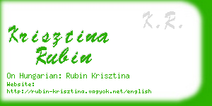 krisztina rubin business card